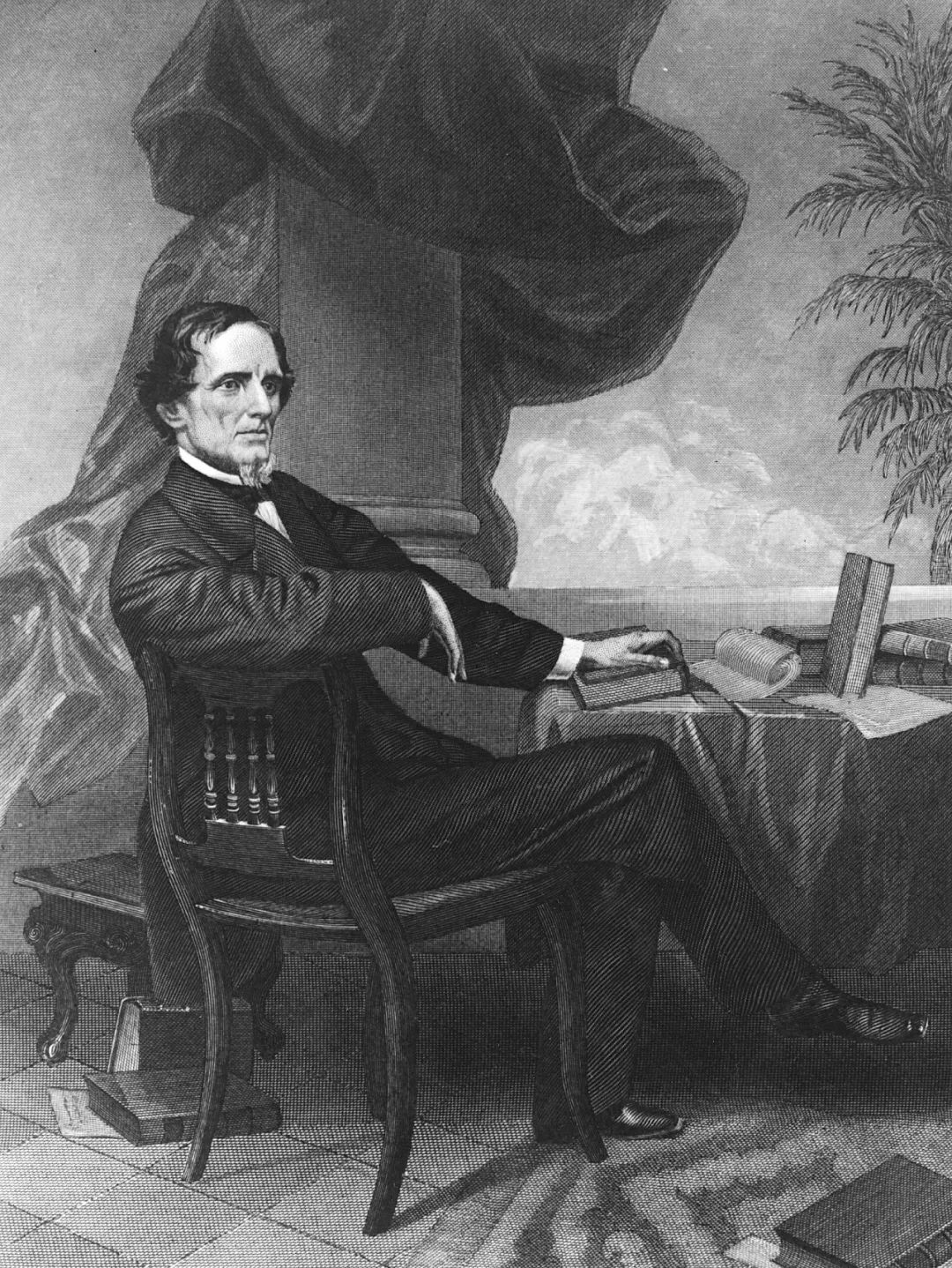 在美国南北战争中战败的南方总统杰斐逊 · 戴维斯获释后成为一家保险